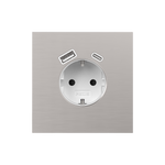 Load image into Gallery viewer, Light &amp; Button – Enchufe Schuko con USB
